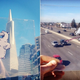 Illustration for article titled Artist inserts his hilarious monster drawings into real life